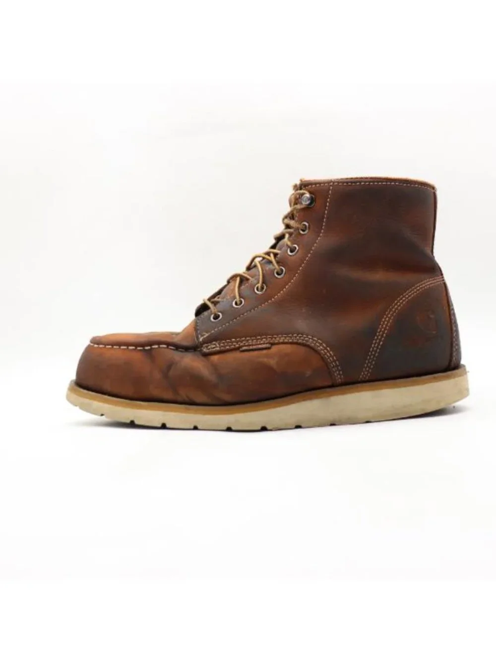 Carhartt 6 Inch Steel Toe Moc Waterproof Wedge Boot Men's 12 W Brown Leather